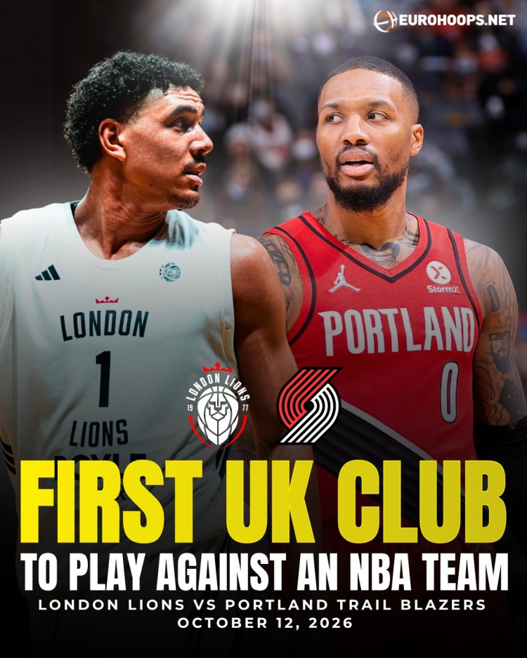 伦敦雄狮创历史 成首支对阵NBA球队英国篮球俱乐部